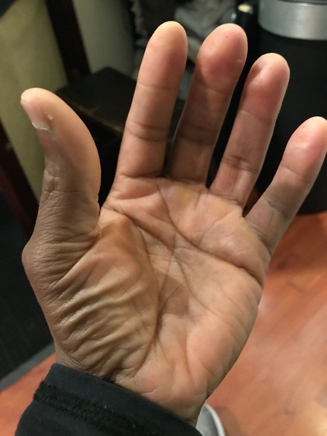 An open palm, close up